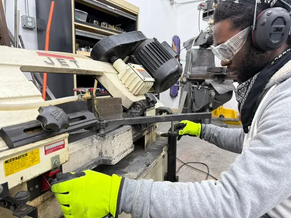 Cutting Steel On Jet Horizontal Bandsaw