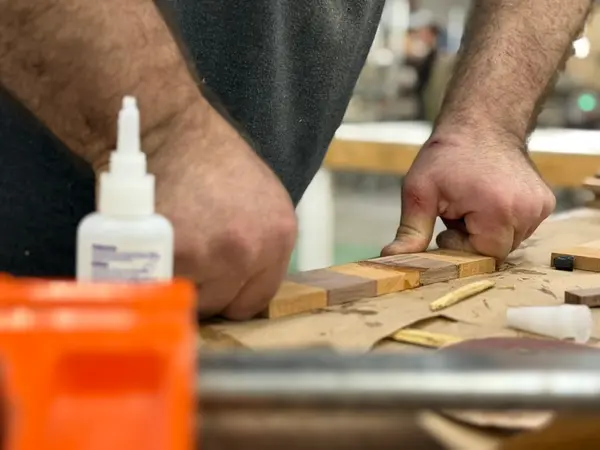 Gluing Up Wood Strip Panel